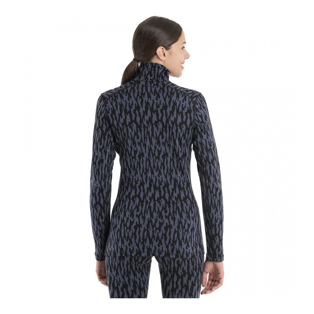 Icebreaker 260 VERTEX GLACIAL FLOW - Sous-couche Femme graphite/black/j