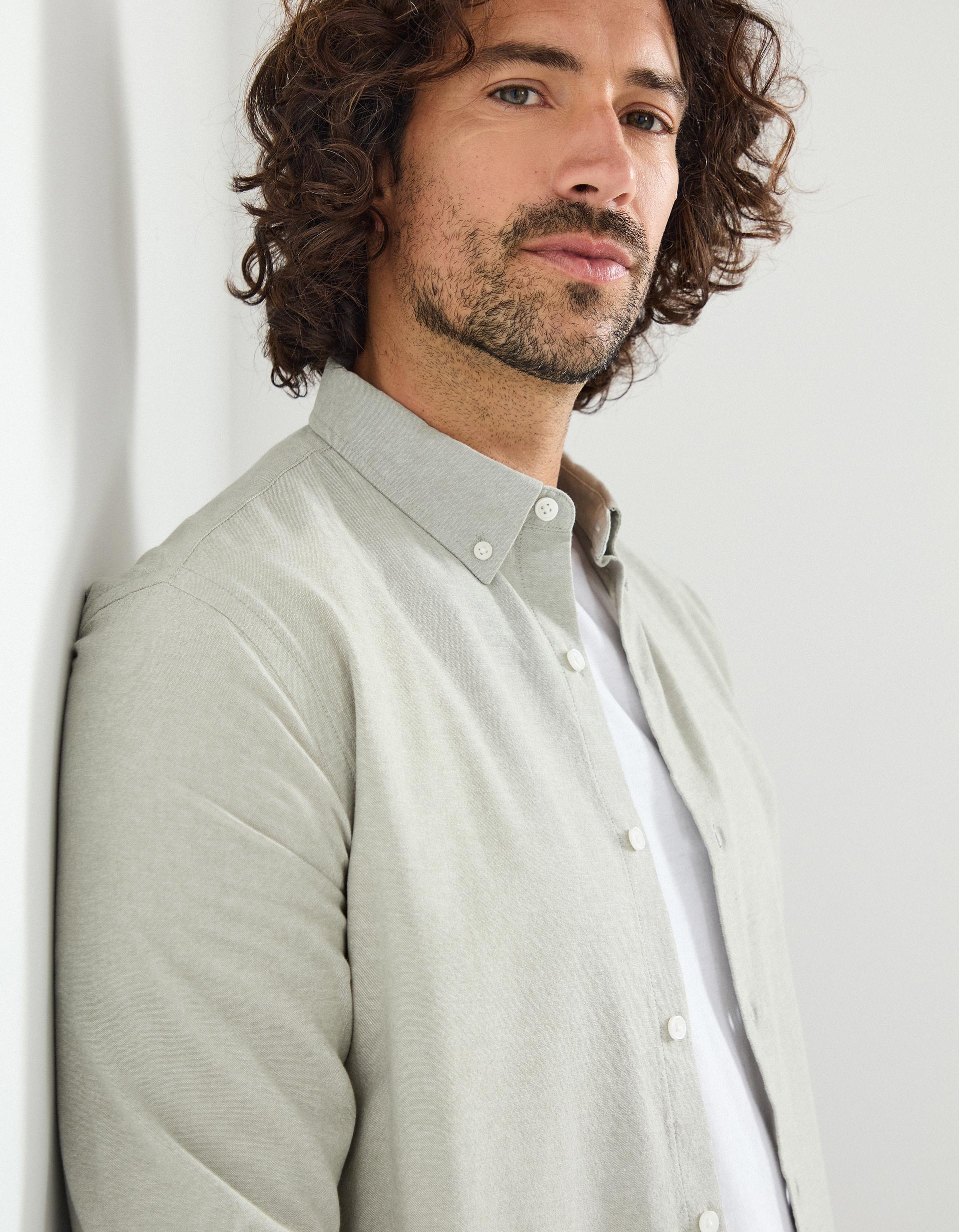 Camisa, Homem, Cinzento Claro