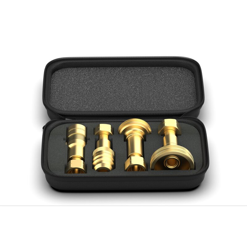 DREHMEISTER LPG Adapter, Gasflaschen Adapter Set inkl. Etui (W21.8L/G.5)