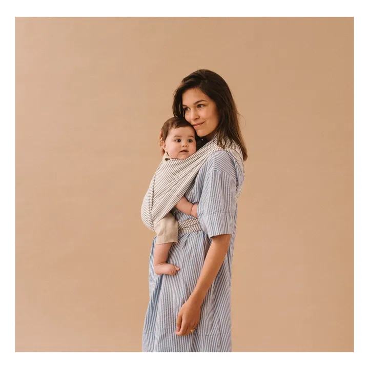 Studio Romeo Porte-bébé Stripes en coton bio | Blanc
