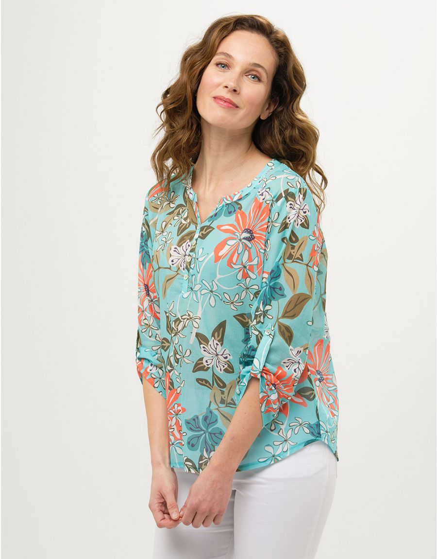 Blouse 100% coton bleu