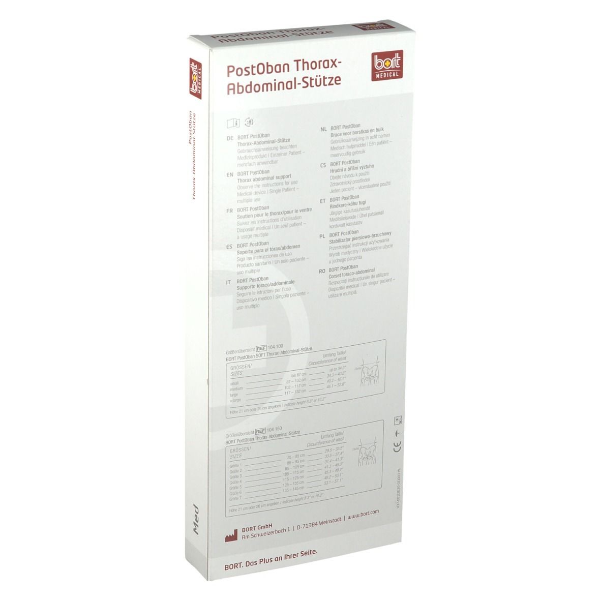 BORT PostOban® SOFT Thorax-Abdominal-Stütze Gr. XL haut