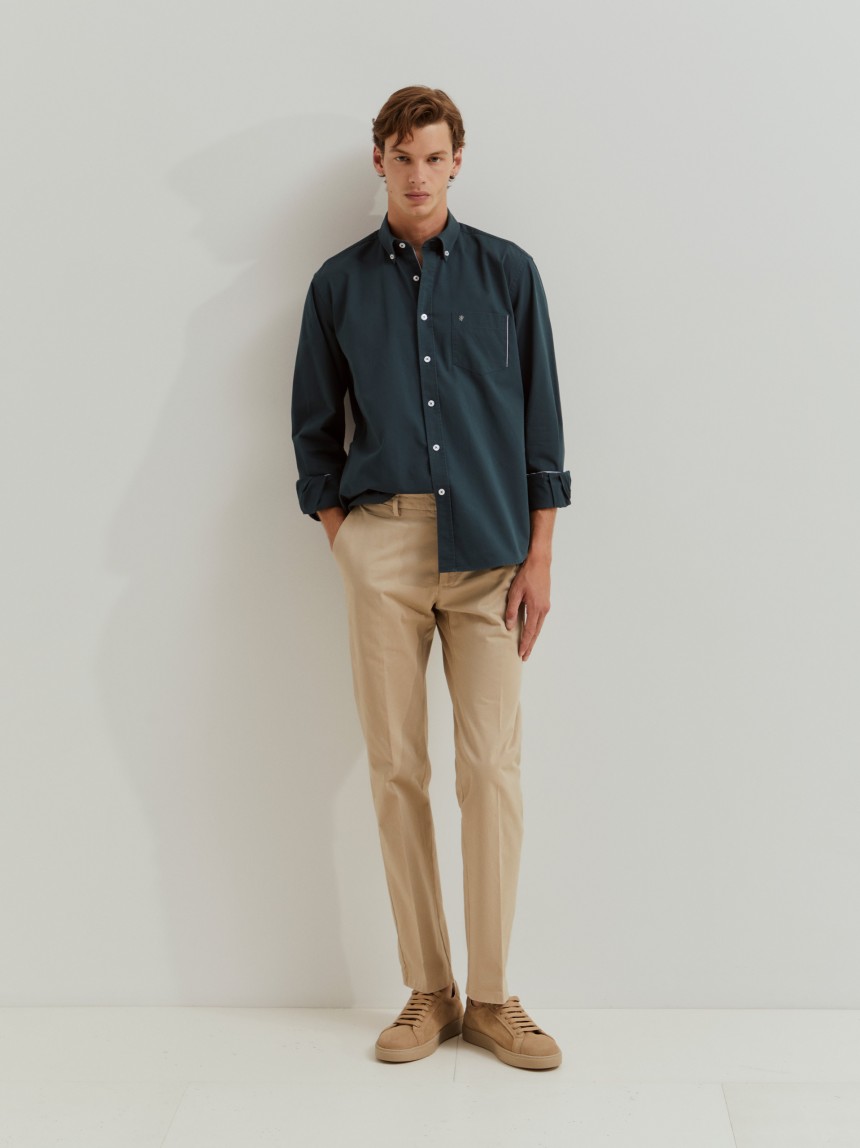 Camisa regular fit de algodão