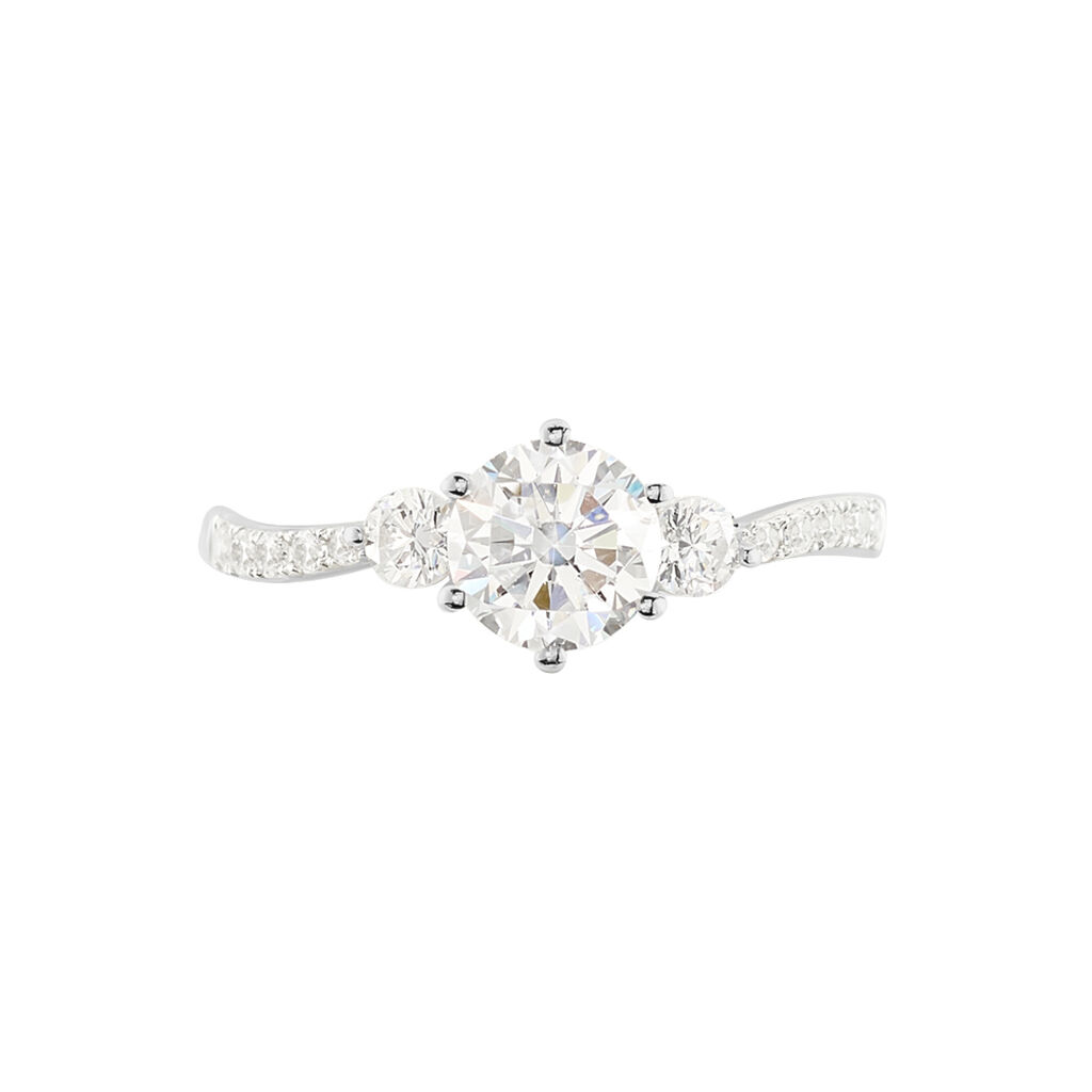 Bague Berata Or Blanc Oxyde De Zirconium