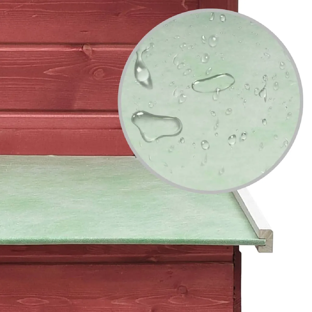 vidaXL Poulailler Rouge - 170x81x110 cm