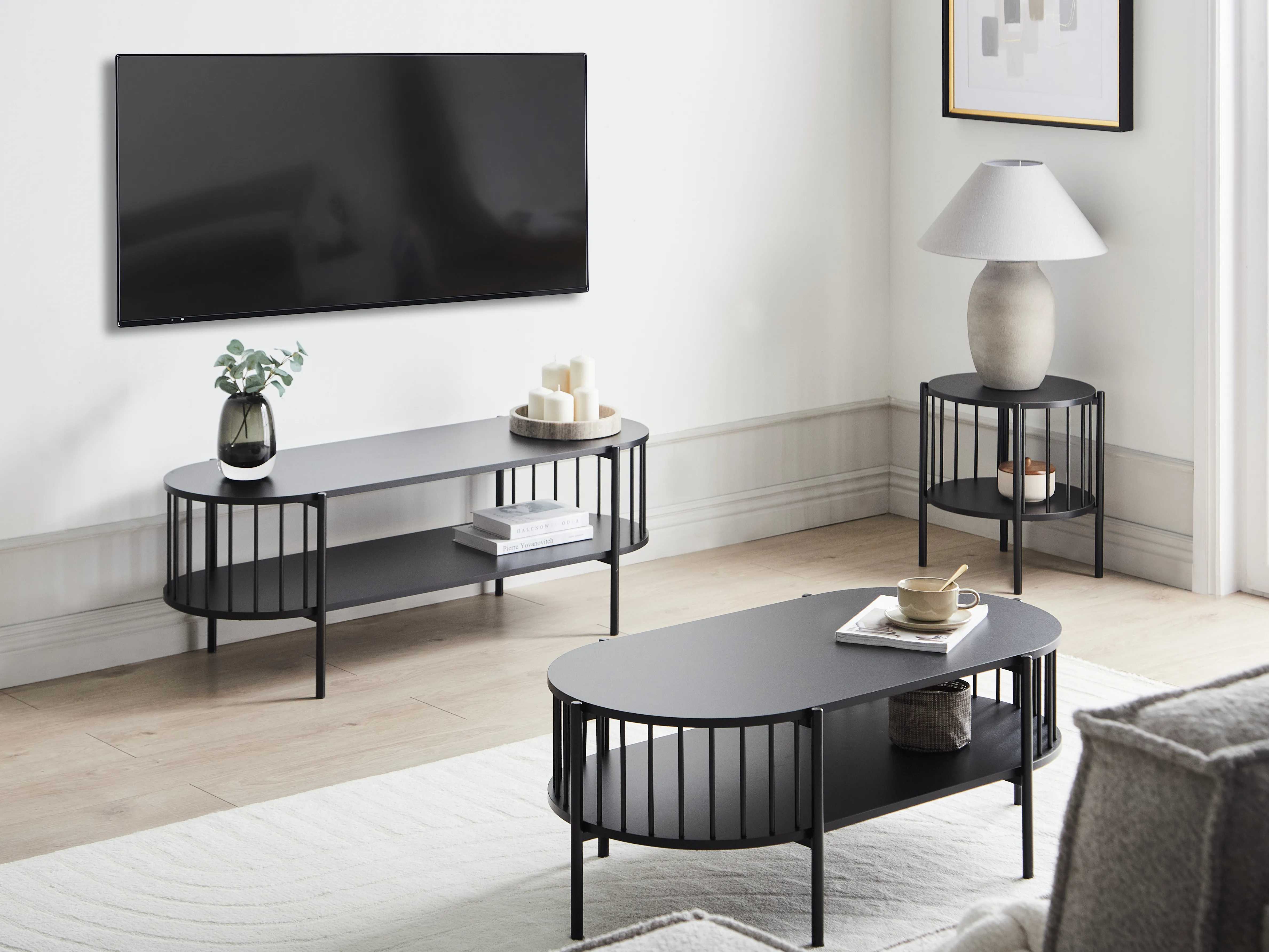Bijzettafel OREANA Zwart