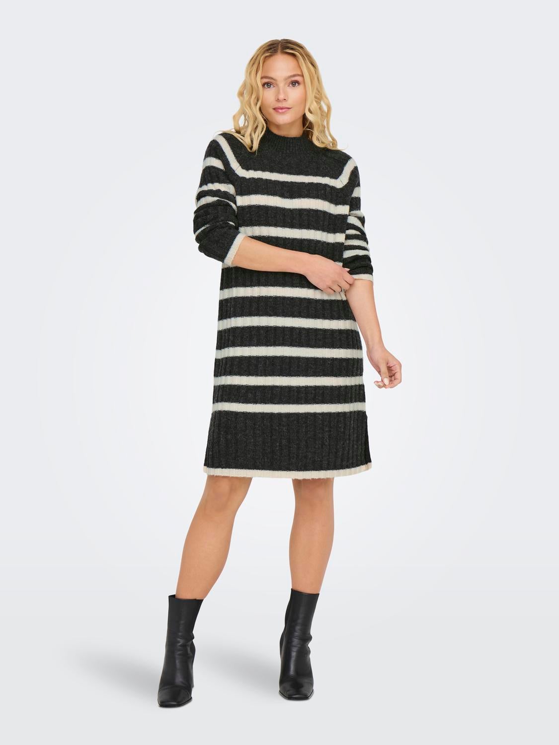 JDYMILEY Midikleid Dark Grey Melange
