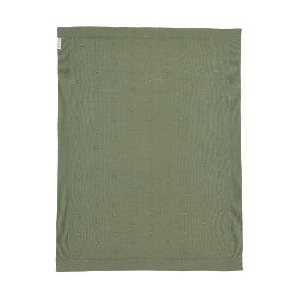 Meyco Mini Knots Wiegdeken 75 x 100 cm Forest Green