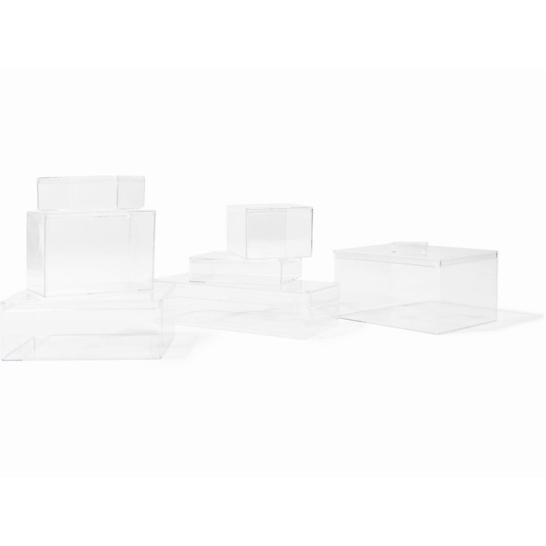 Kunststoffdosen transparent, rechteckig