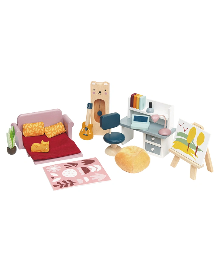Puppenhaus-Möbel ARBEITSZIMMER 27-teilig
