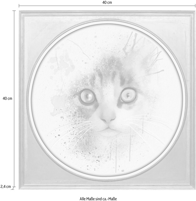 queence Acrylglasbild »Katze« Gemälde | Haustiere | Katze | Katzen | Katzenbilder | Kunst Fine Art-Print in Galeriequalität