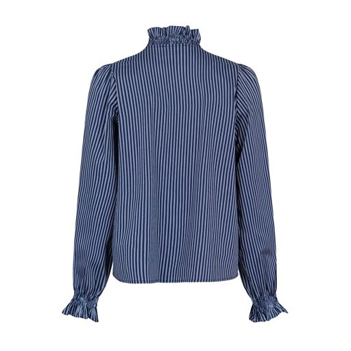 Neo Noir Brielle Multi Stripe Bluse, Dark Navy, 34