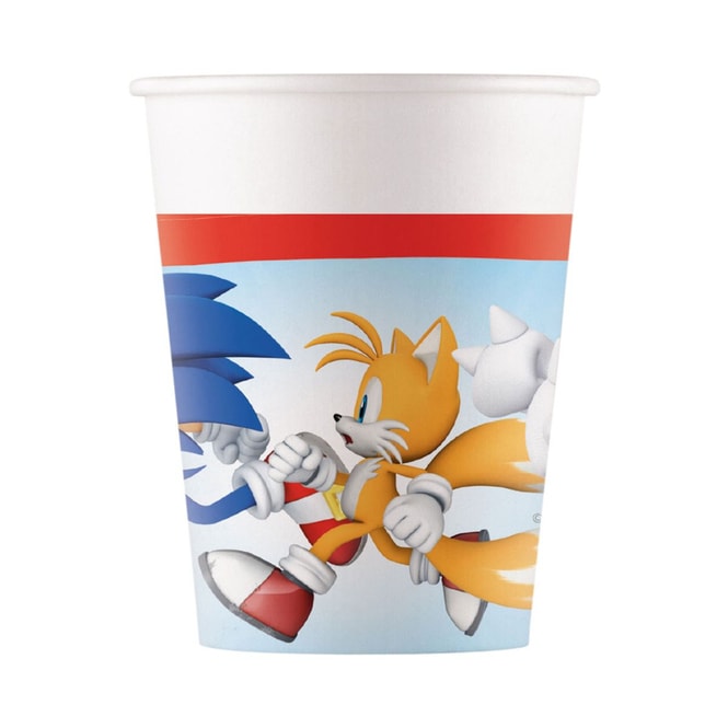 Sonic Speed - Partybecher - 8 Stück - ca. 200 ml