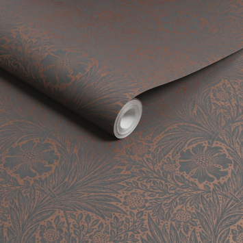 Vliesbehang William Morris at Home Marigold Fibrous Antraciet (dessin 124254)
