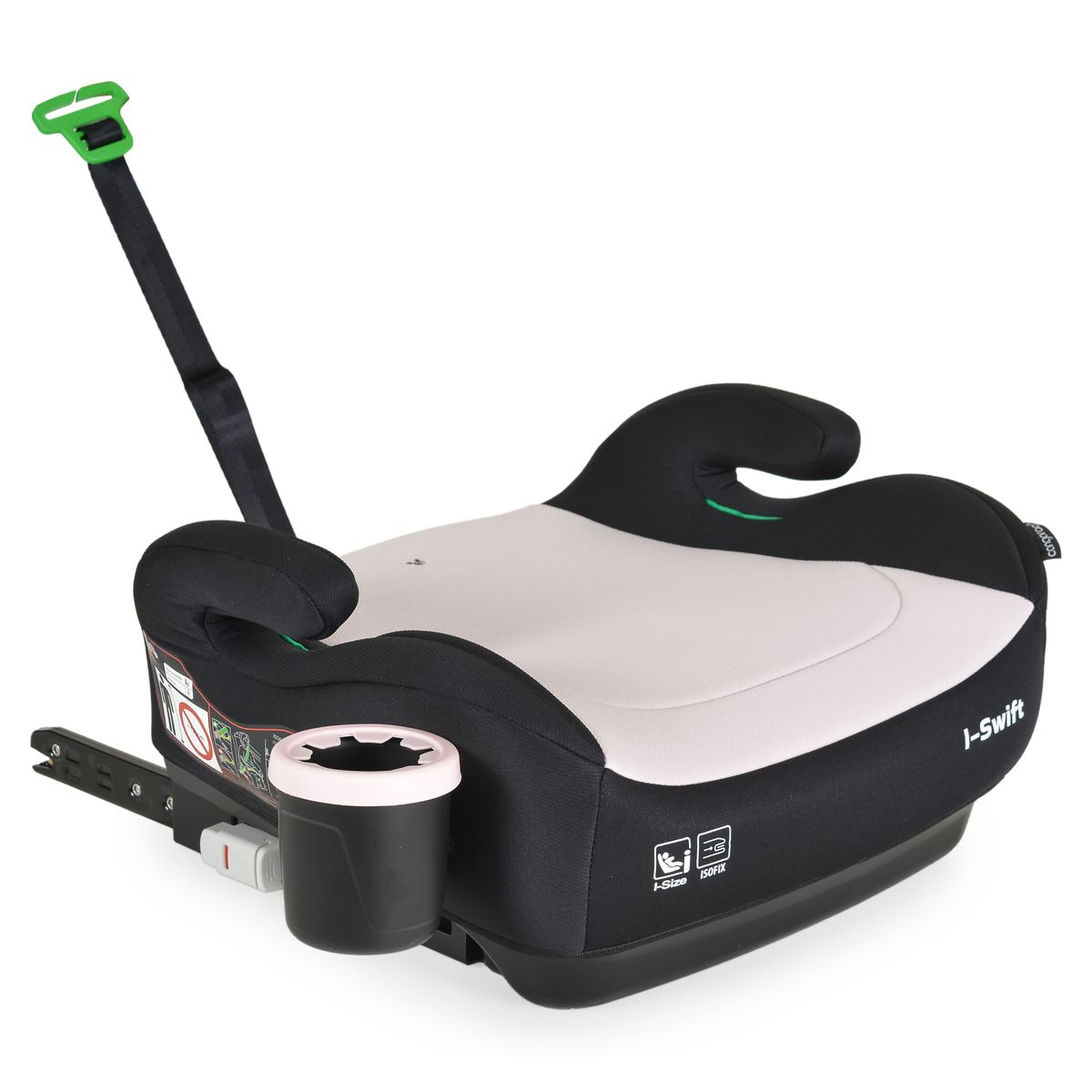 Cangaroo Kindersitz, Sitzerhöhung i-Swift i-Size (125-150cm) Getränkehalter rosa