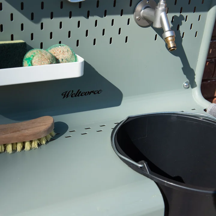 Weltevree - Waterworks Ablagetisch für Wasserhahn, zementgrau (RAL 7033)
