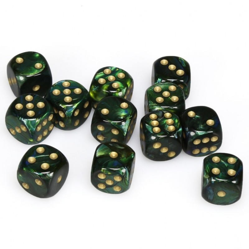 Pack de 12 dés D6 * scarabée * JADE