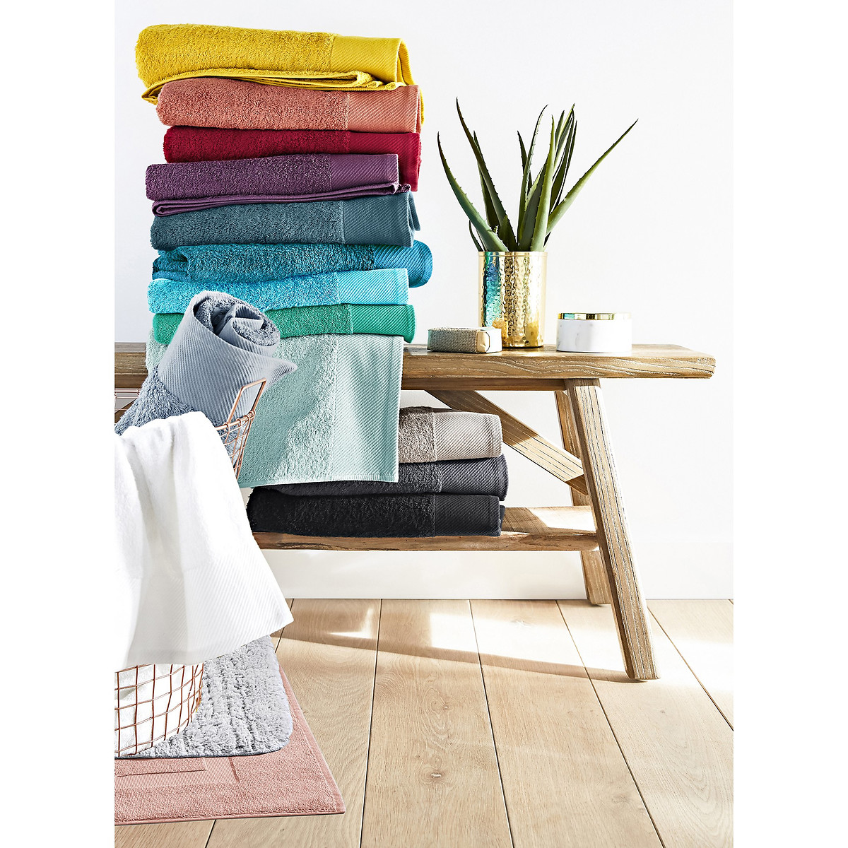 LA REDOUTE INTERIEURS<br>Tapete de banho turco liso 700 g/m², Scenario