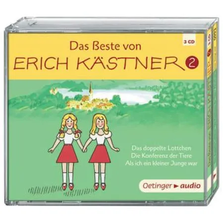 Oetinger Hörspiel-CD Das Beste von Erich Kästner 2 - Das doppelte Lottchen, Die Konferenz der Tiere, Als ich ein kleiner Junge war, 3CDs