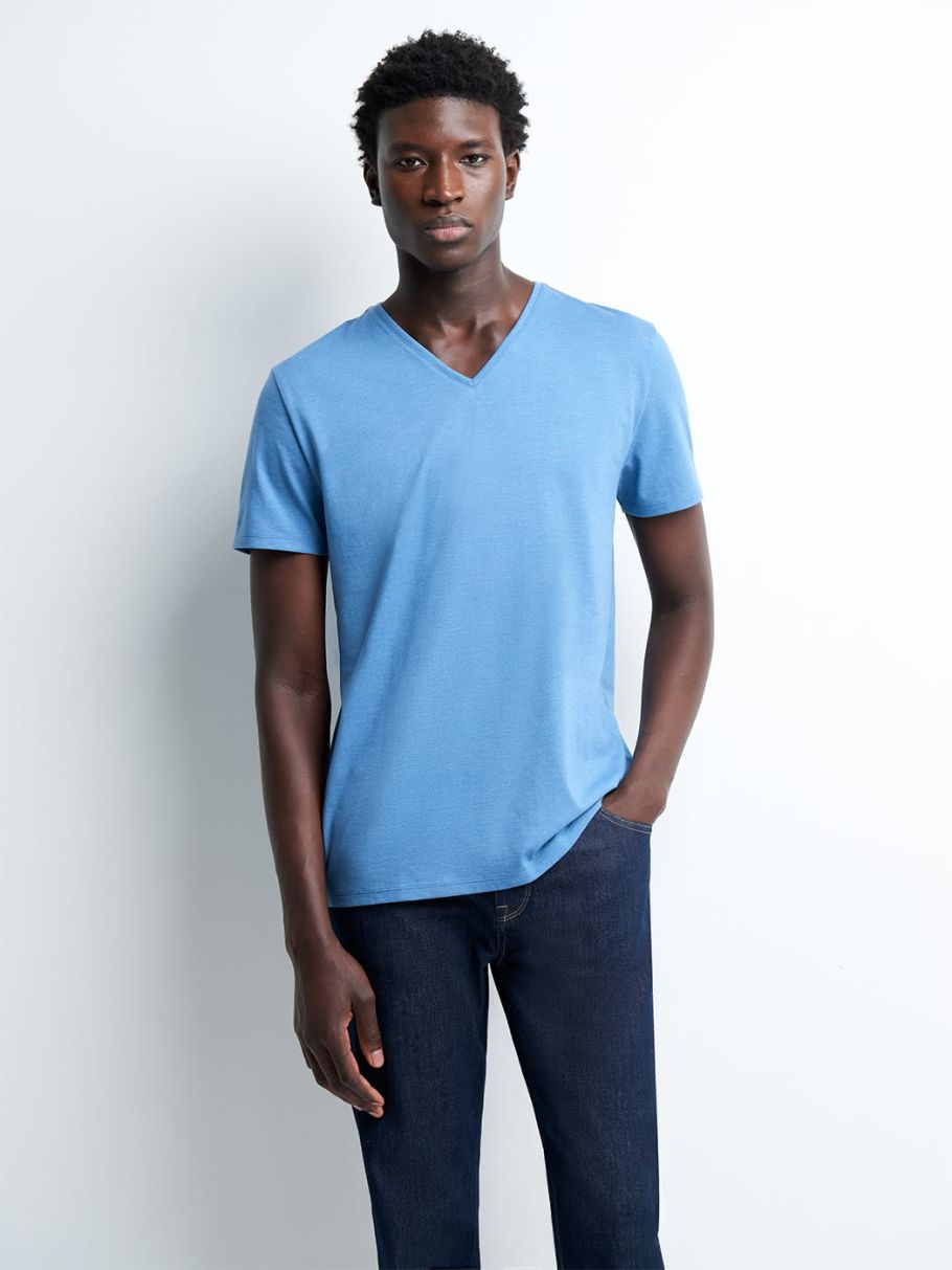Tee-shirt col v uni