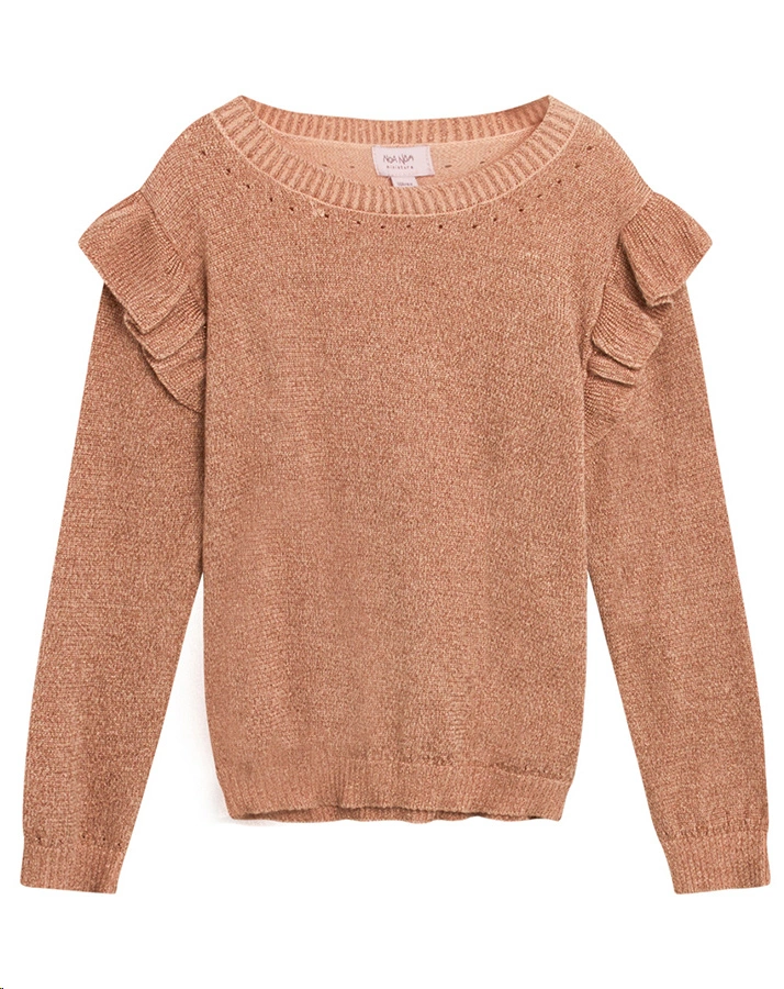 Strickpullover MINI LUREX in almost apricot