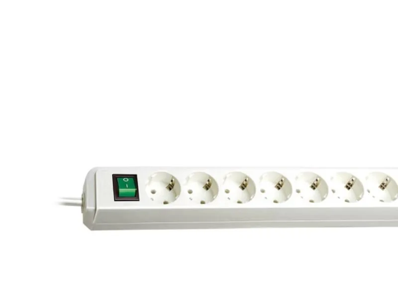 brennenstuhl Eco-Line - Stikdåse - output-stikforbindelser: 8 - 3 m ledning - hvid