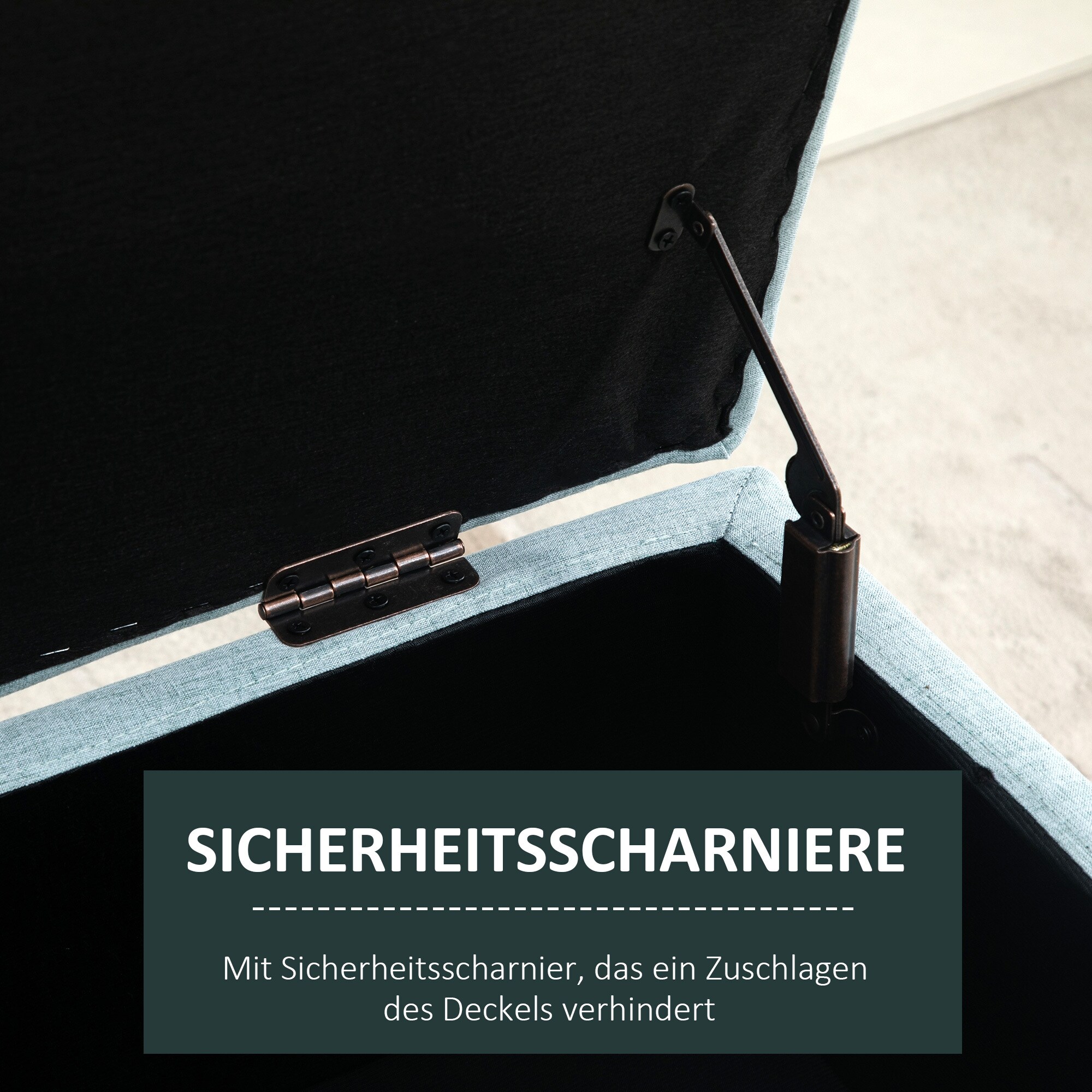 HOMCOM Sitzbank mit Stauraum grün 110B x 39T x 45H cm