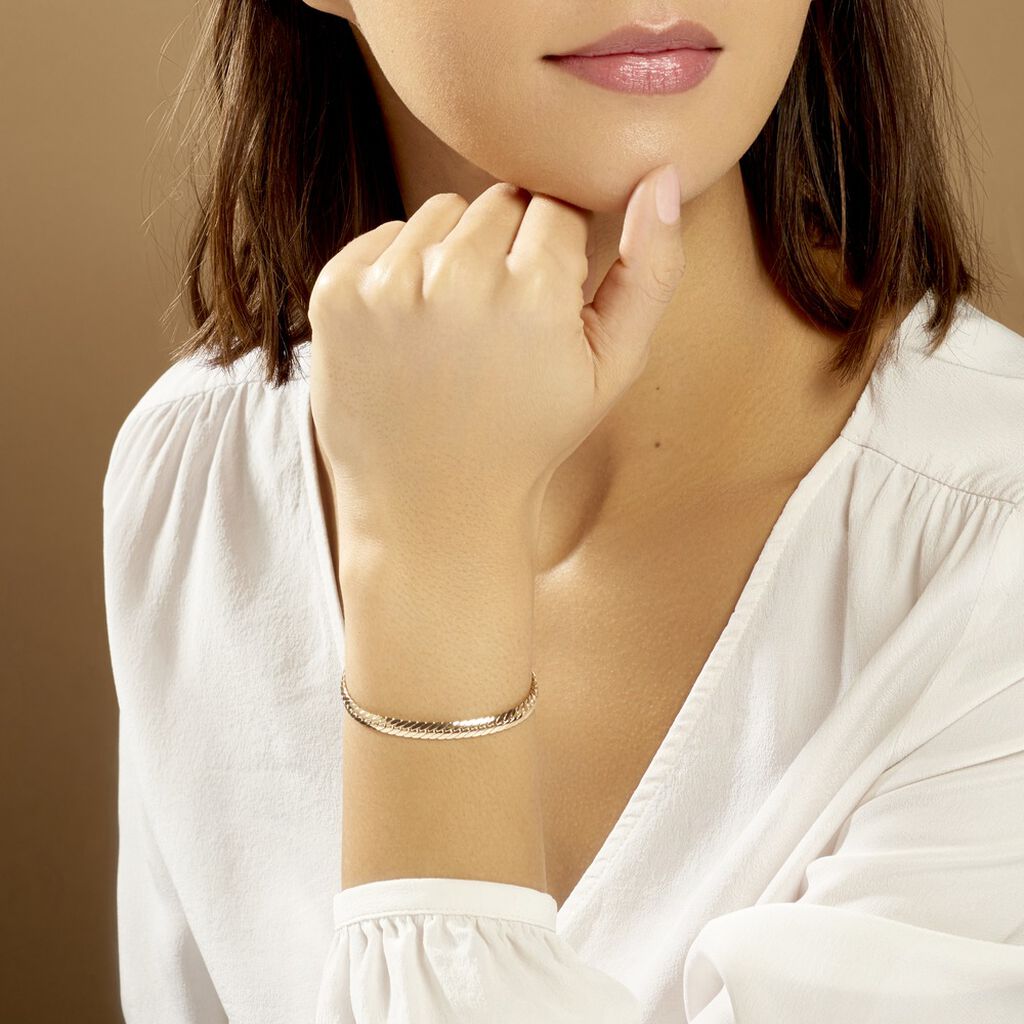 Bracelet Messaline Plaqué Or Jaune