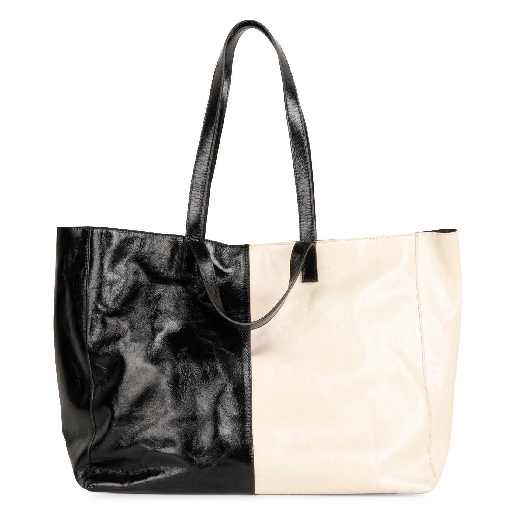 ELMA - Sac cabas bicolor en cuir | Multicolore