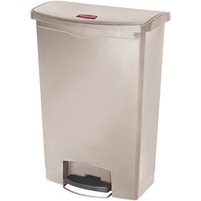 Collecteur à pédale Slim Jim, 90 litres, blanc