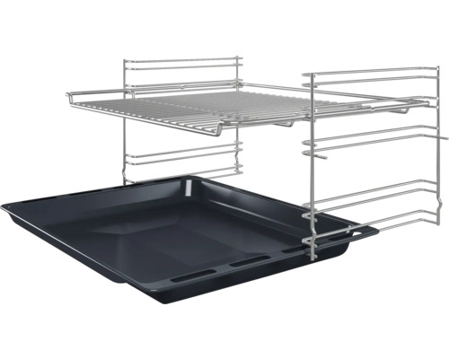Bosch ovenset met glaskeramische kookplaat en roestvrijstalen frame HND211AR62, bruikbaar volume 71 l