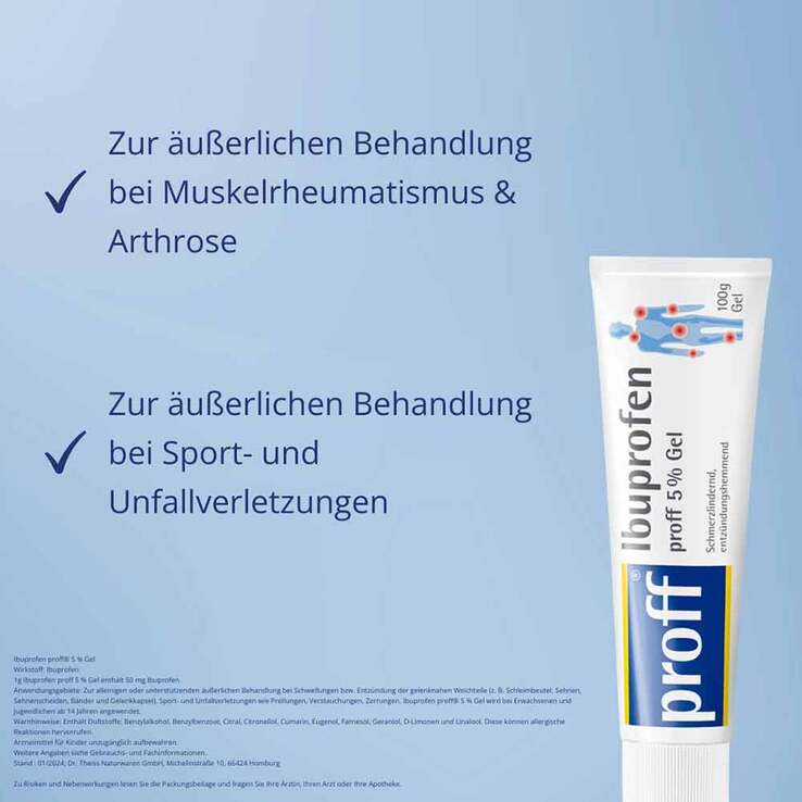 Ibuprofen proff 5% Gel, 100 g