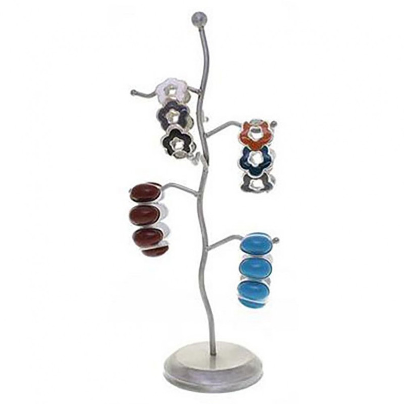 Porte bijoux arbre à bijoux design pour bracelets et colliers finesse Gris