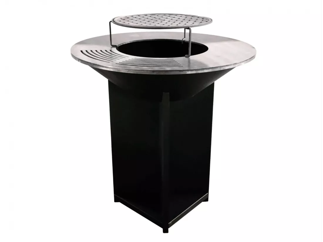Barbecue brasero avec plaque d'acier de 100 cm