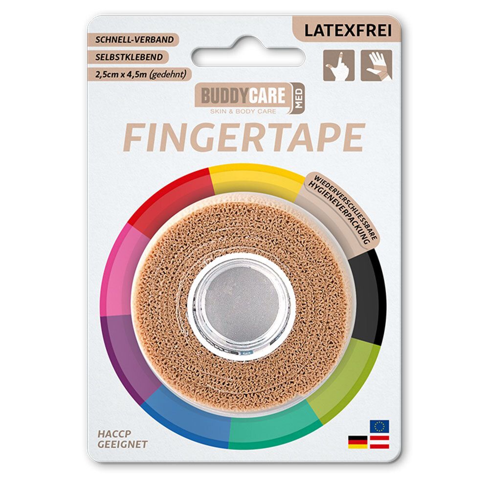BUDDYCARE® MED Fingertape HAUT 2,5cmx4,5m Latexfrei