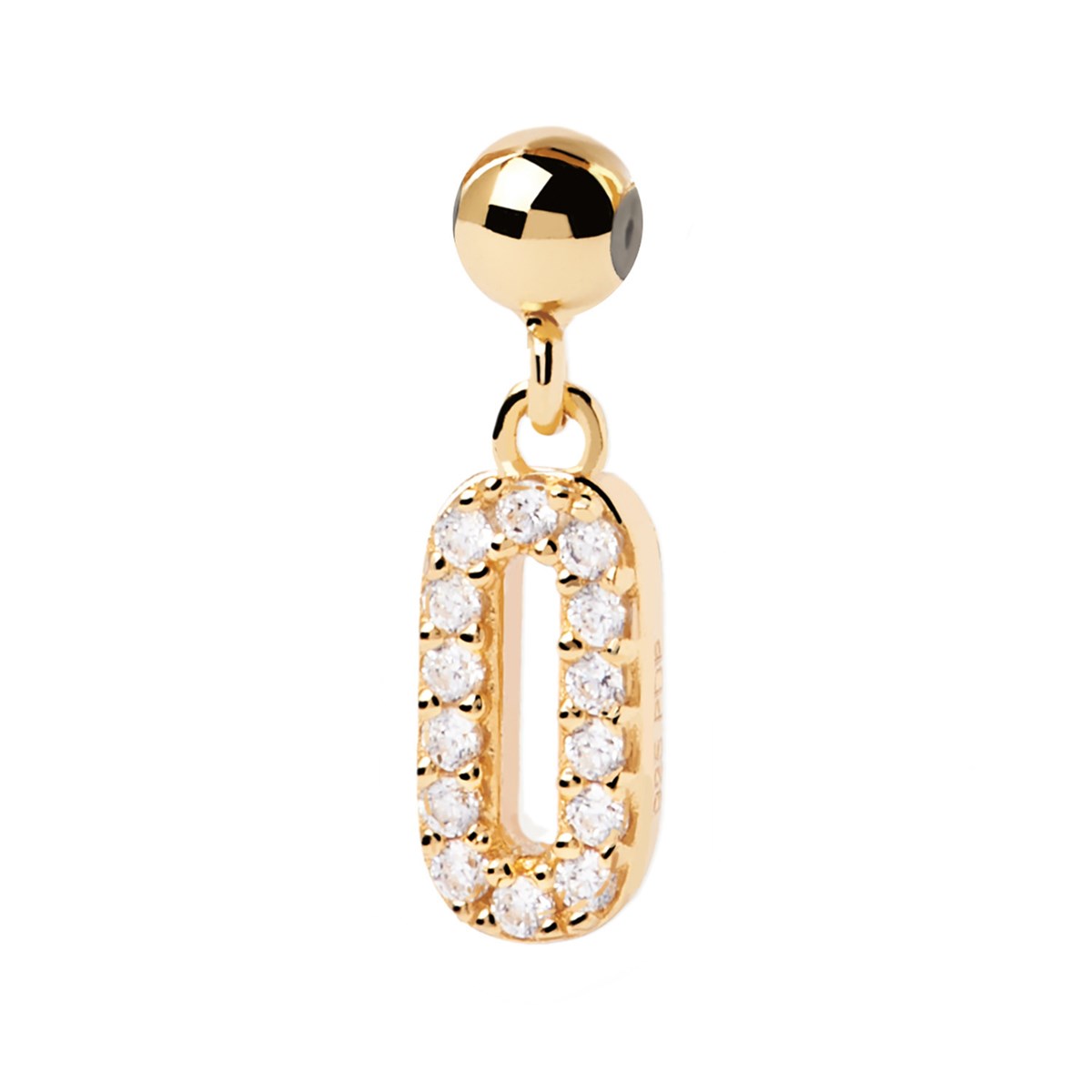 Charm PdPaola Numéro 0 doré