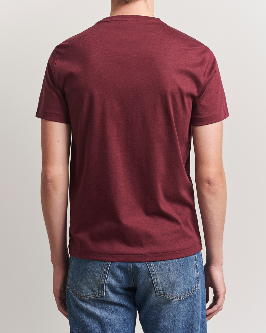Polo Ralph Lauren Luxury Pima Cotton Crew Neck T-Shirt Wine Heather