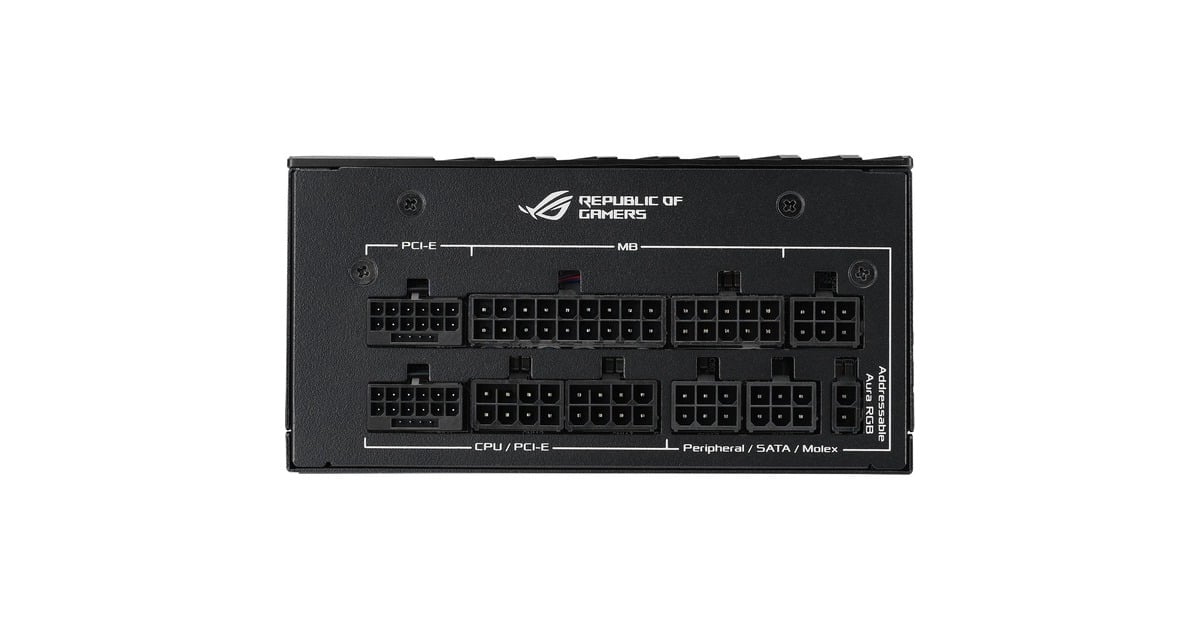ASUSROG Loki SFX-L Titanium modulaire 1200 watt voeding   (Wit, 1x 12V-2x6, 4x PCIe)