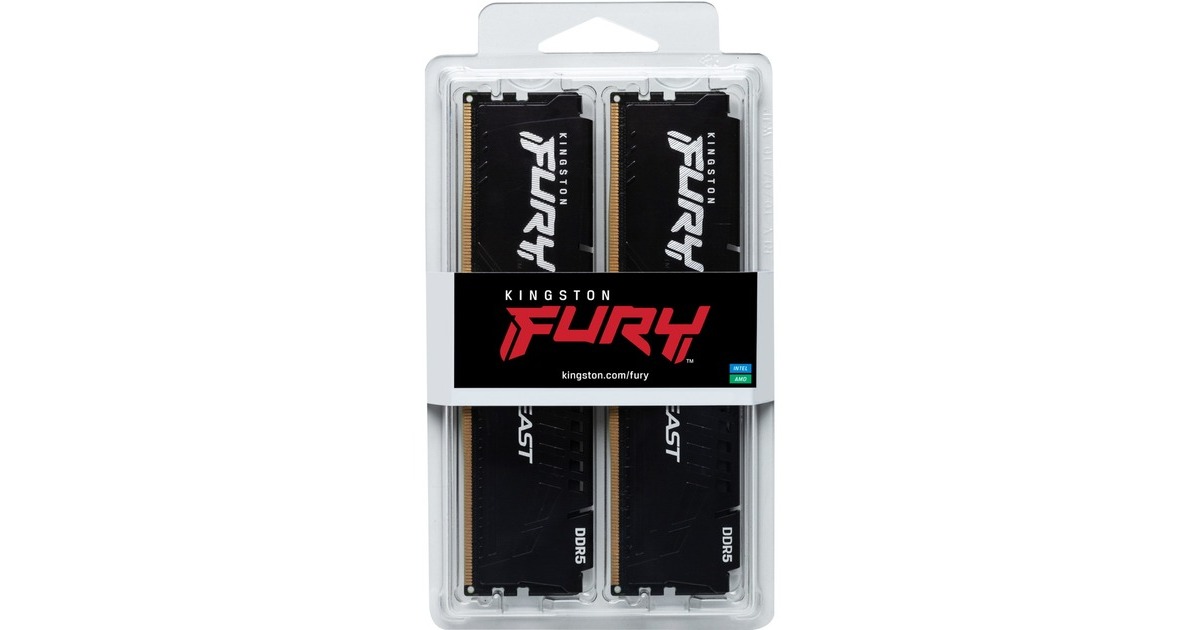 Kingston FURY32 GB DDR5-5600 Kit werkgeheugen  (Zwart, KF556C36BBEK2-32, Beast, XMP, EXPO)