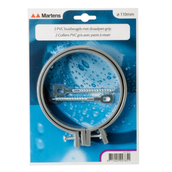 Martens ophangbeugel met pen 110 mm grijs 2 stuks