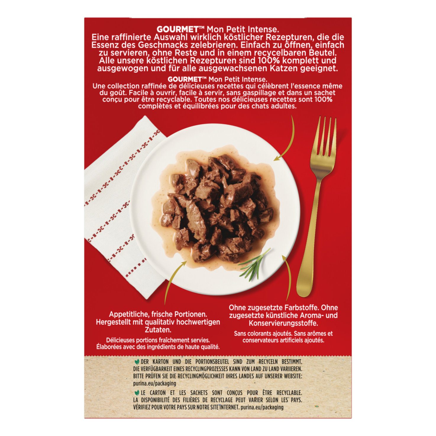 Gourmet Mon Petit Katzenfutter in Sauce Fleisch 6x50g