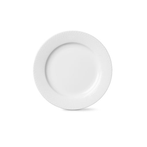 Lyngby Porcelæn Rhombe Frokosttallerken, Hvid, Ø23 cm