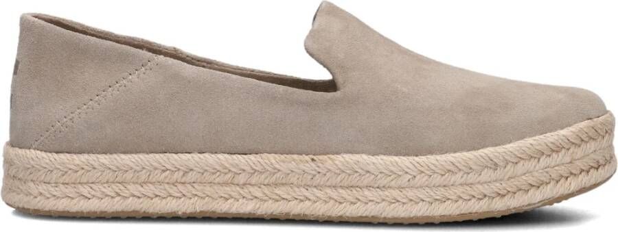 TOMS Espadrilles Dames Carolina Maat: 38 5 Materiaal: Suède Kleur: Beige