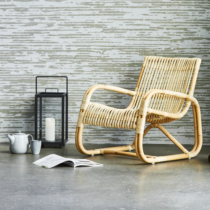 Cane-line - Curve Loungesessel Indoor, natur