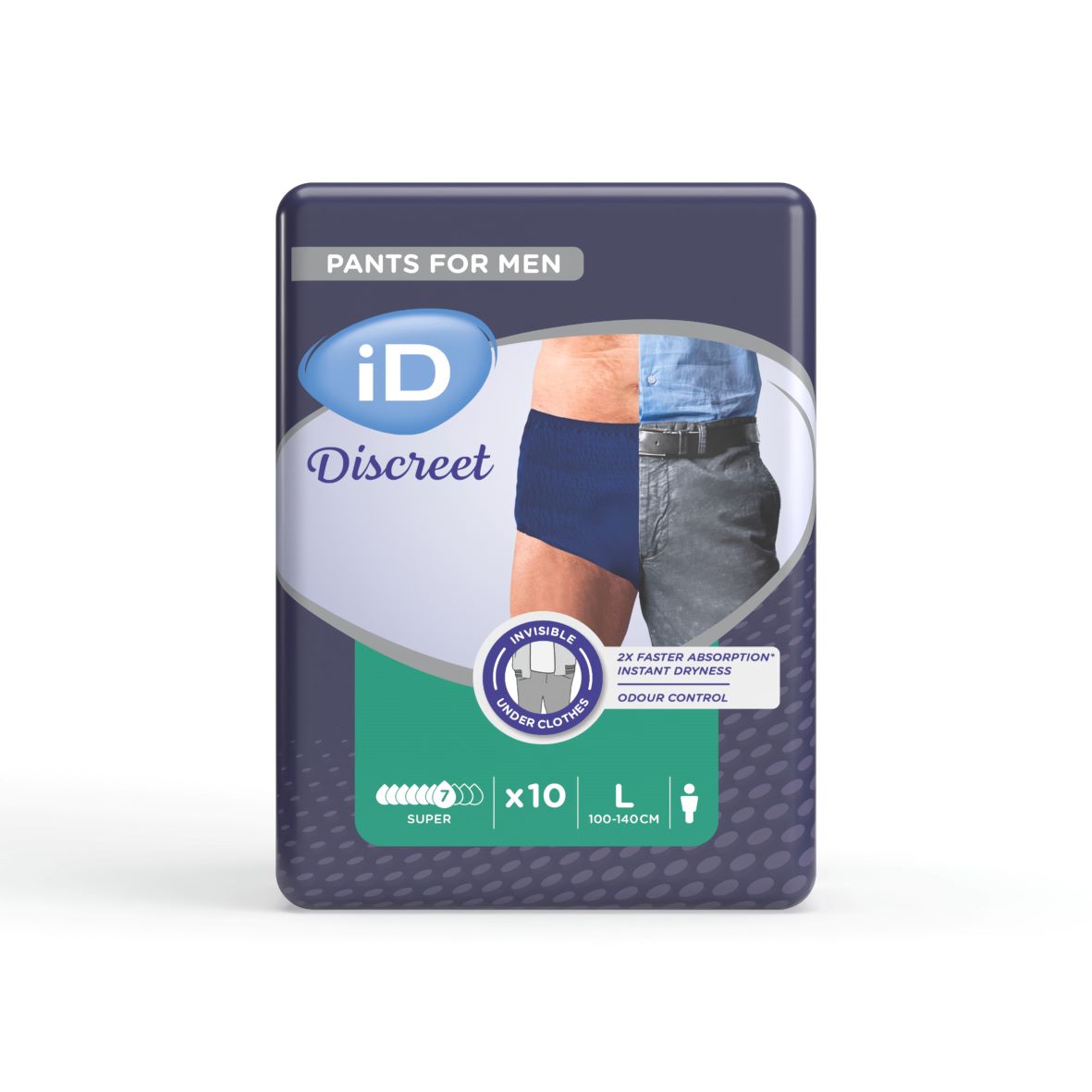 ID DISCREET Discreet Pants<br>10 Stück, Beutel, L, Men Super