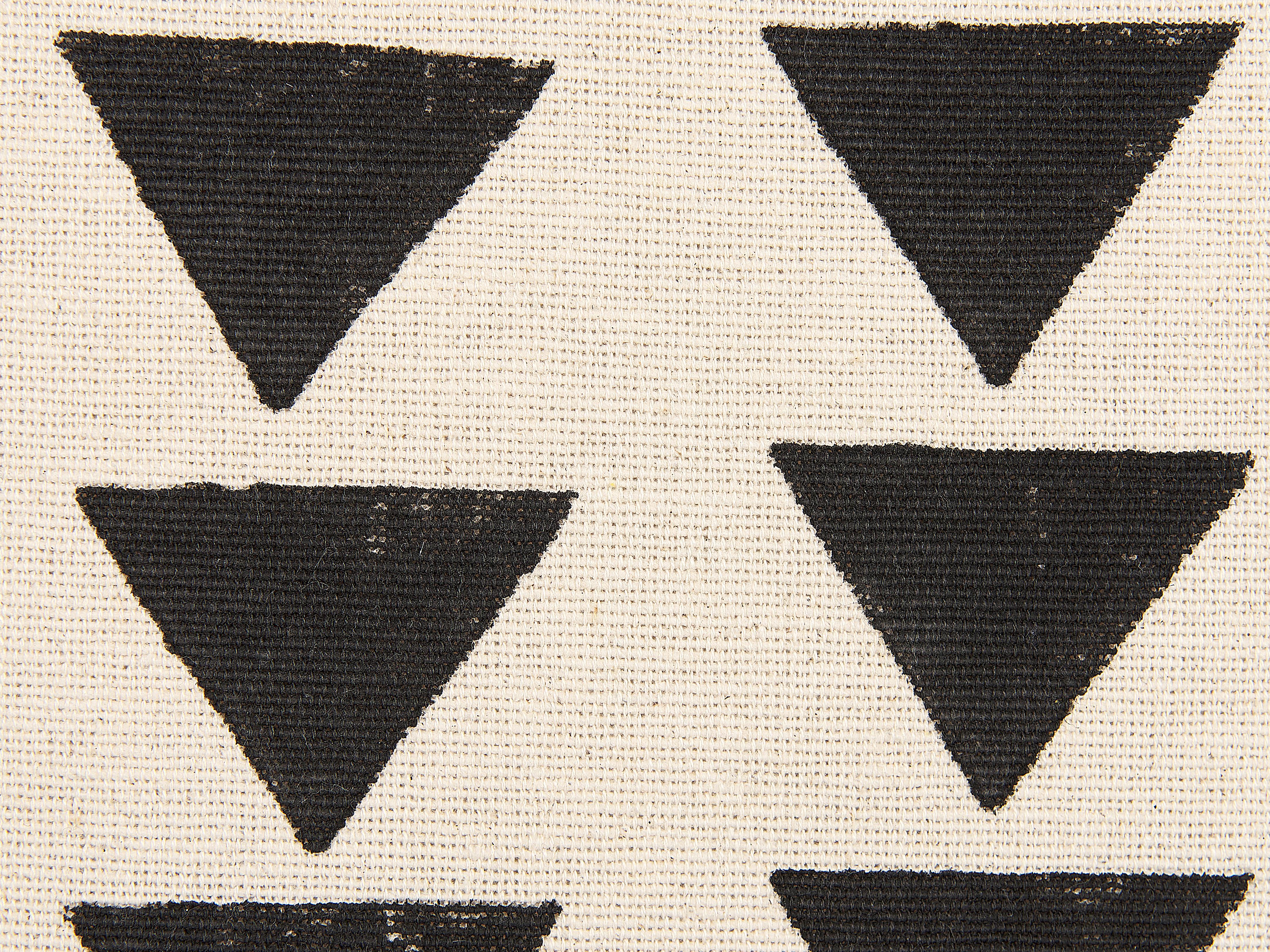Set van 2 sierkussens CERCIS Katoen 45 x 45 cm Beige geometrisch patroon