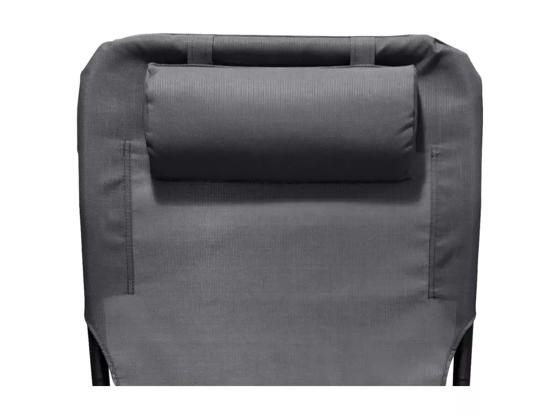 Chaise Longue Pliable Rebecca Mobili Ukpa 88x63x83 Polyester Acier Gris Foncé