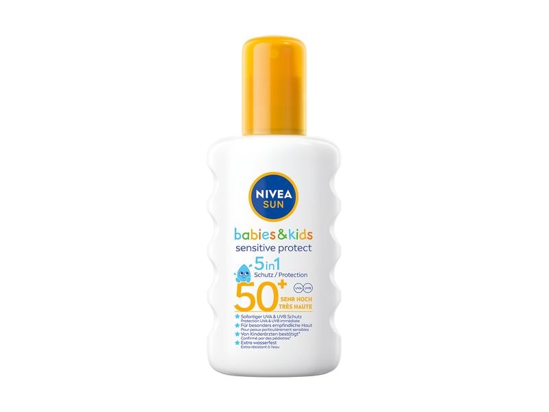 NIVEA SUN Sonnenspray Kids Protect and Play Sensitive LSF 5 Hochwertige Sonnencreme für Kinder