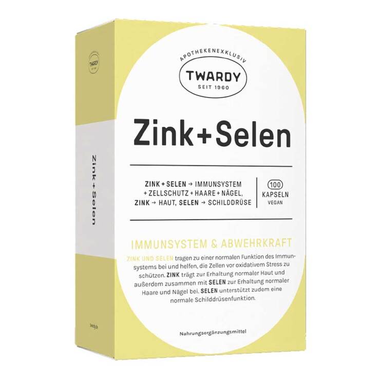 Zink + Selen Kapseln vegan, 100 St