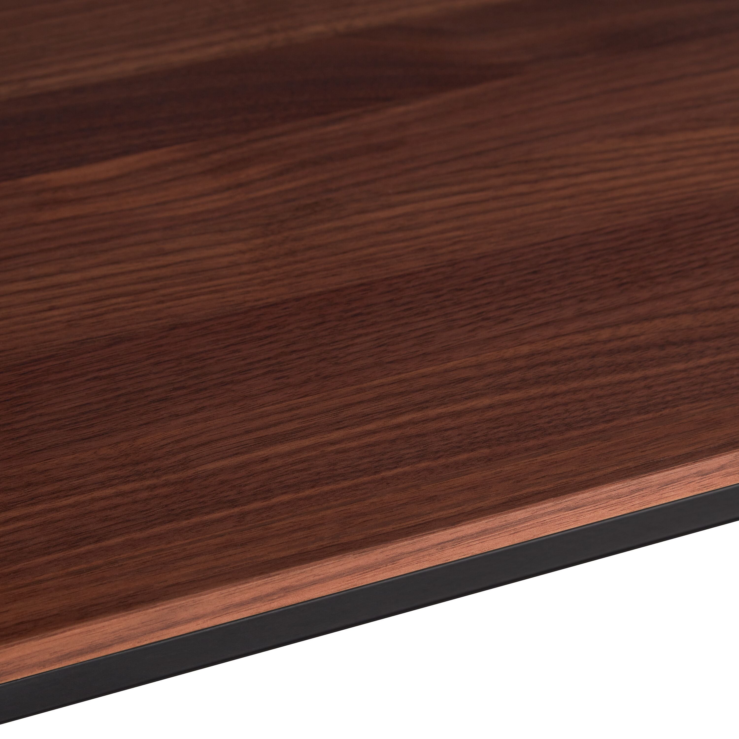 AVEA Salontisch - Nussbaum massiv / schwarz / B: 120.0 cm x T: 70.0 cm x H: 44.0 cm